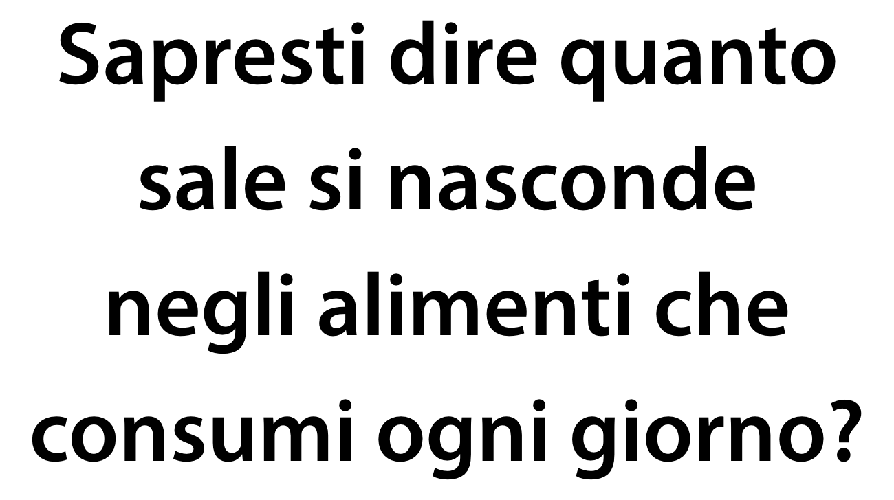 SETTIMANA MONDIALE PER LA RIDUZIONE DEL CONSUMO DI SALE