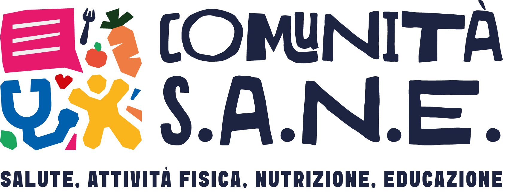 Logo Comunità S.A.N.E. progetto educazione nutrizionale adolescenti Campania